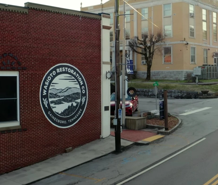 Wasioto Signage + Seal Mural Up in Downtown Gainesboro